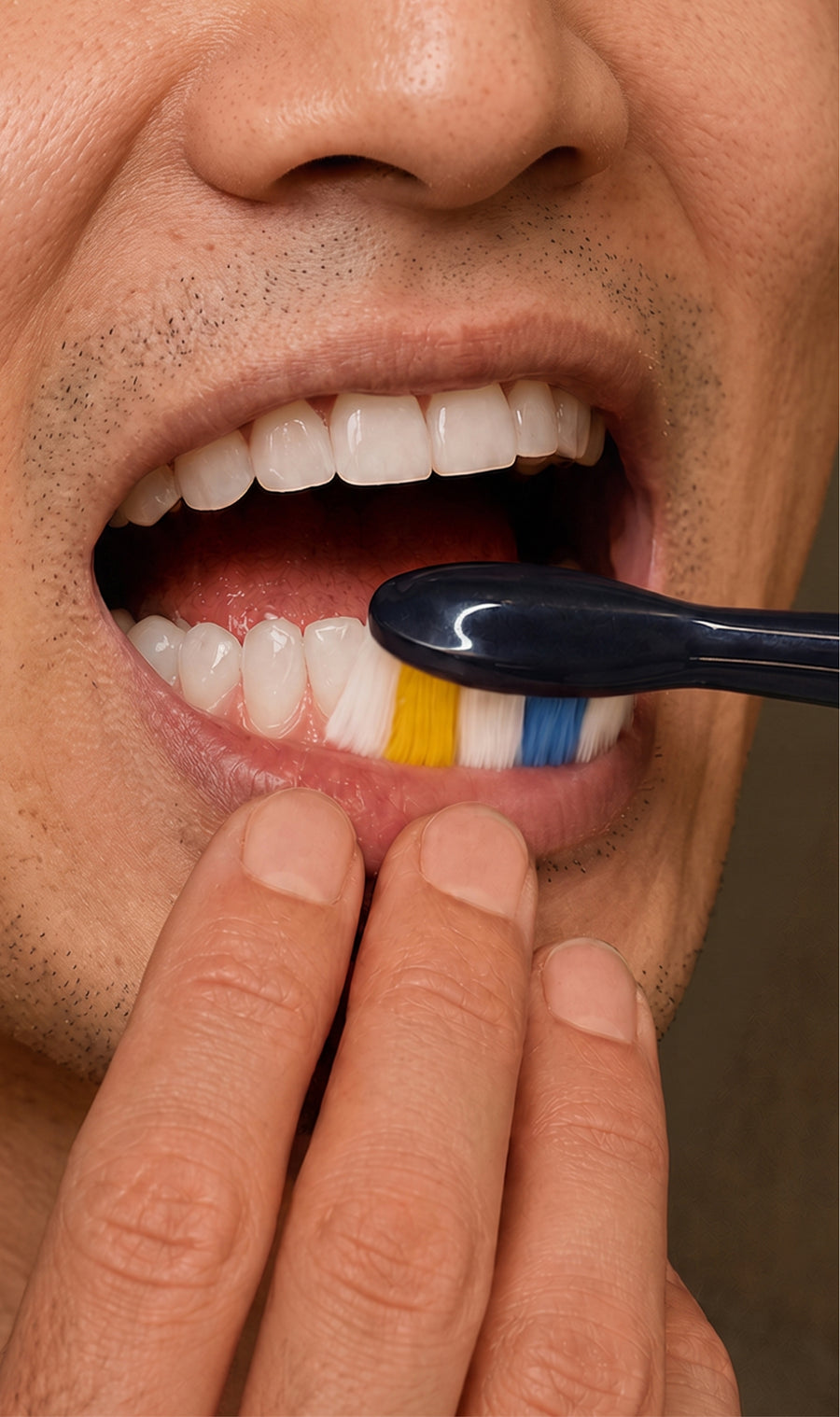Brushing teeth with Soocas NEOS II