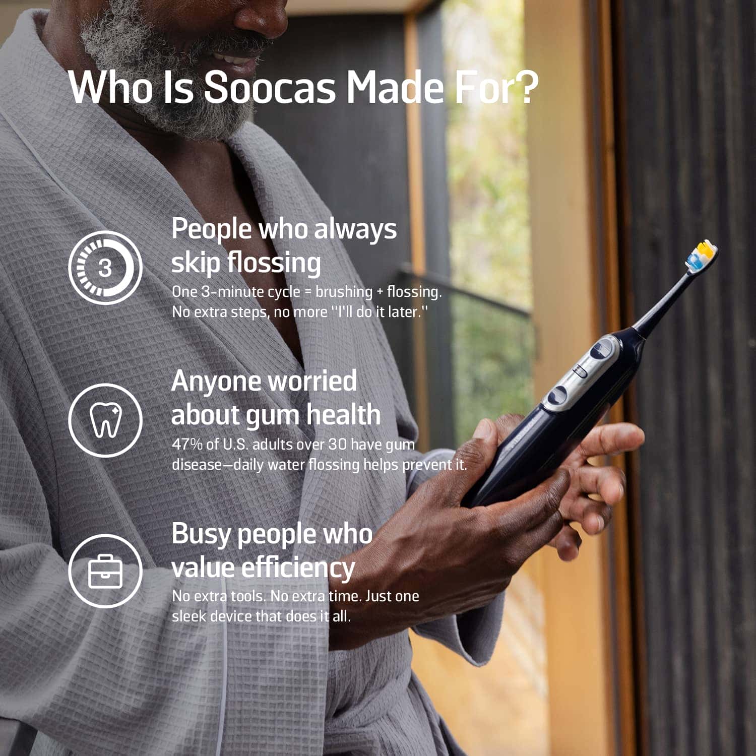 Soocas NEOS II electric toothbrush with water flosser