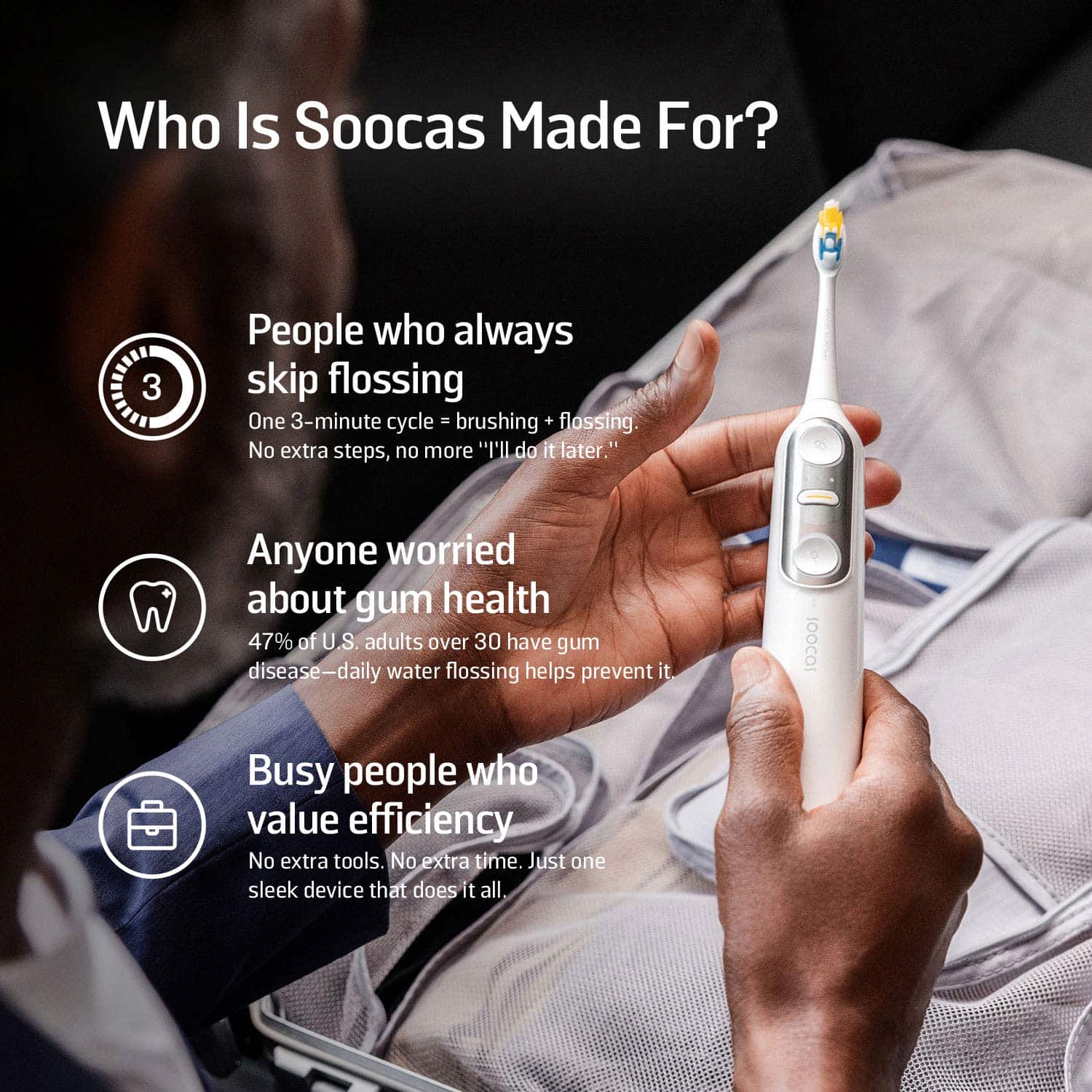 Soocas NEOS II electric toothbrush with water flosser